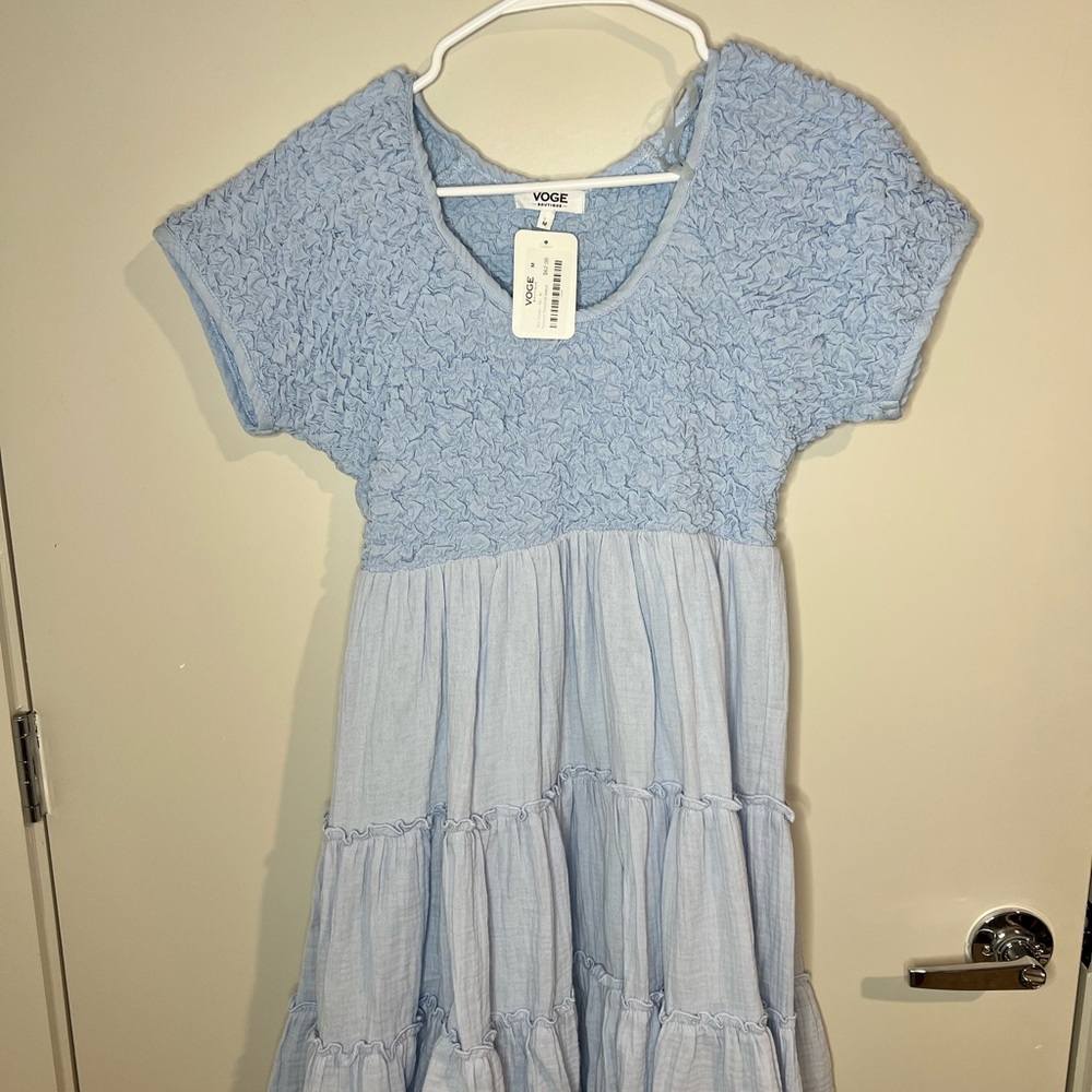 Baby blue babydoll dress
